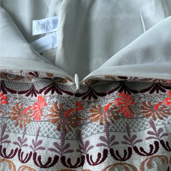 Loft A-Line Skirt Mosaic Gold Jacquard Brocade Metallic Size 10 Artsy Side Zip - Picture 5 of 10